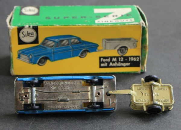 Siku Ford Taunus 12 M V203 with trailer 1962 DieCast Model in original box (6481)